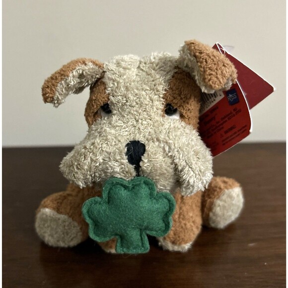 Russ Luv Pets Danny Bulldog Dog Shamrock St. Patrick's Day Mini Plush w/ Tag - Picture 1 of 10